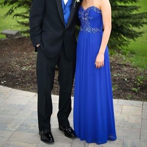 Royal blue gown